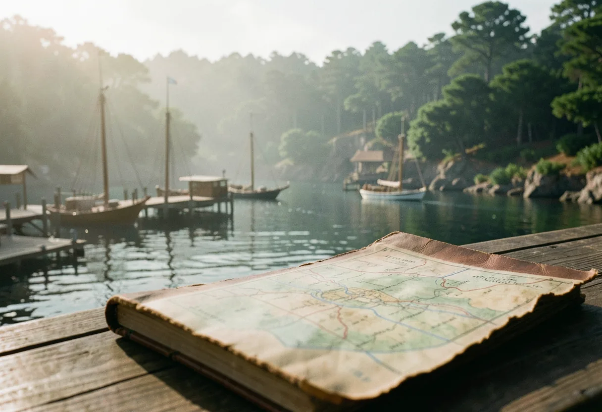BDO Map: Essential Locations for New Players, blurred terrain with marked spots.